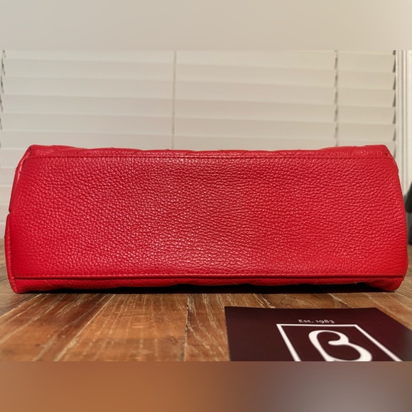 Red caviar leather designer quilted maxi flap bag by Virsa bag - Picture 12 of 13